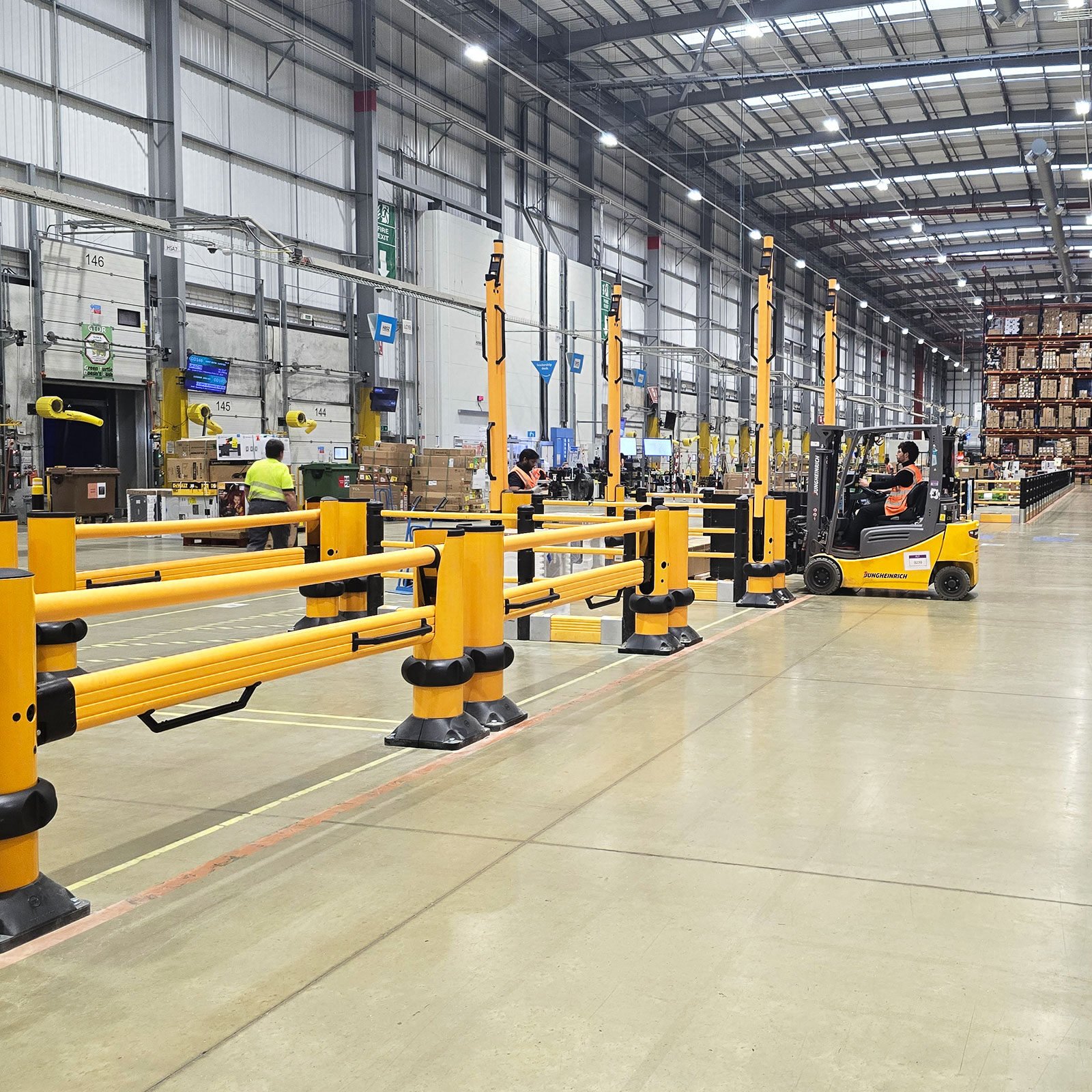 SafeStop ForkLift Gate in Warehouse