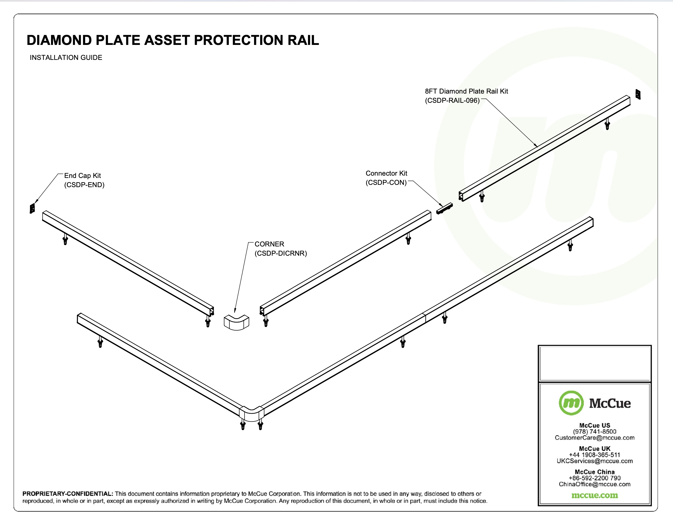 McCue_CartStop Diamond Plate_Installation Scope